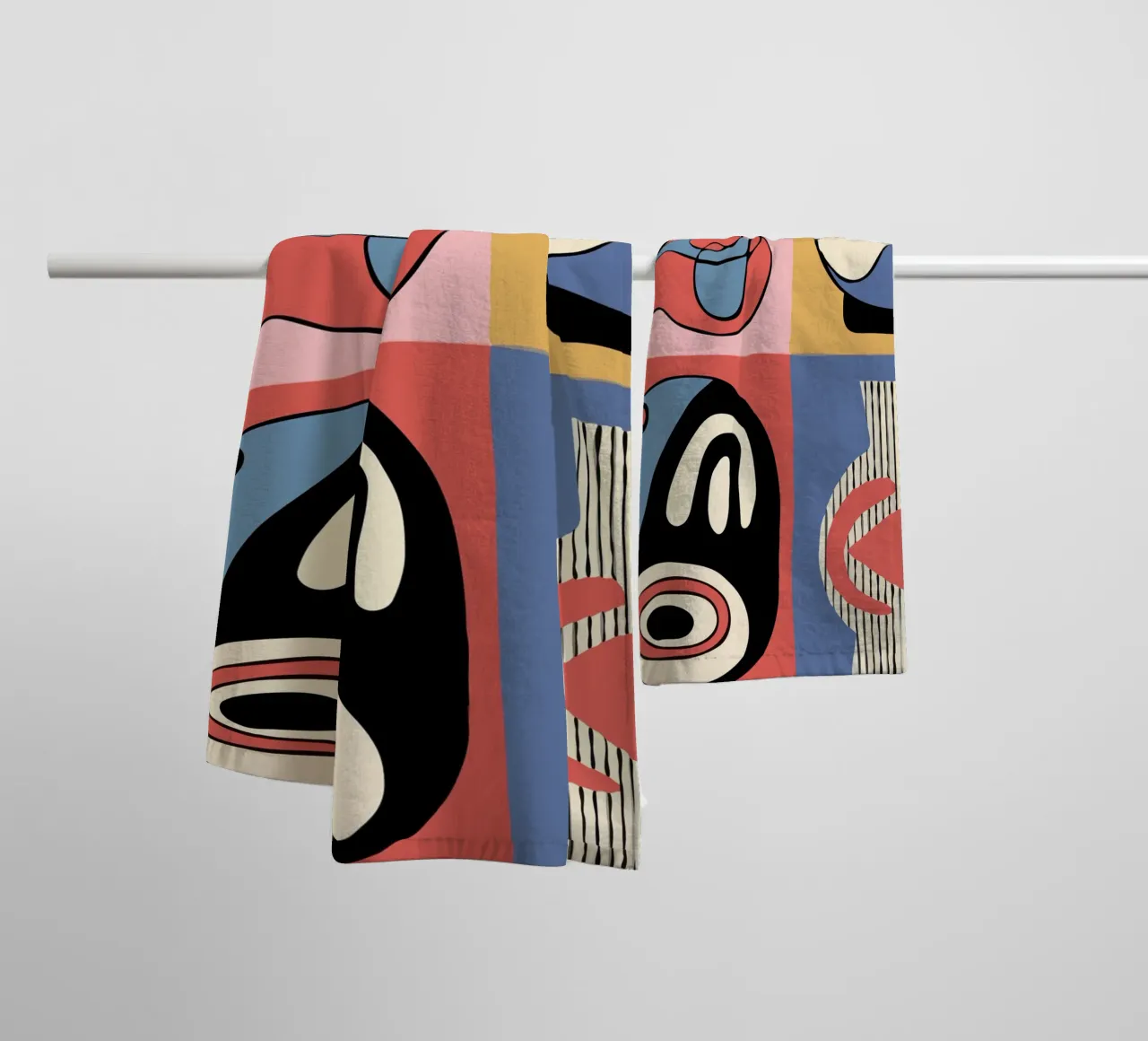 Vibrant abstract shapes and bold toalla de baño de ramosashop