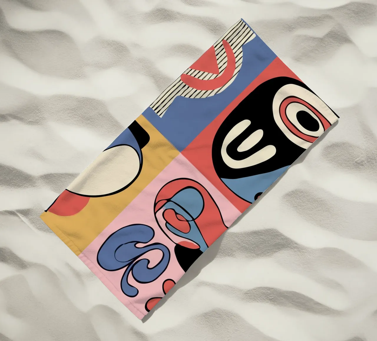 Vibrant abstract shapes and bold telo mare da ramosashop