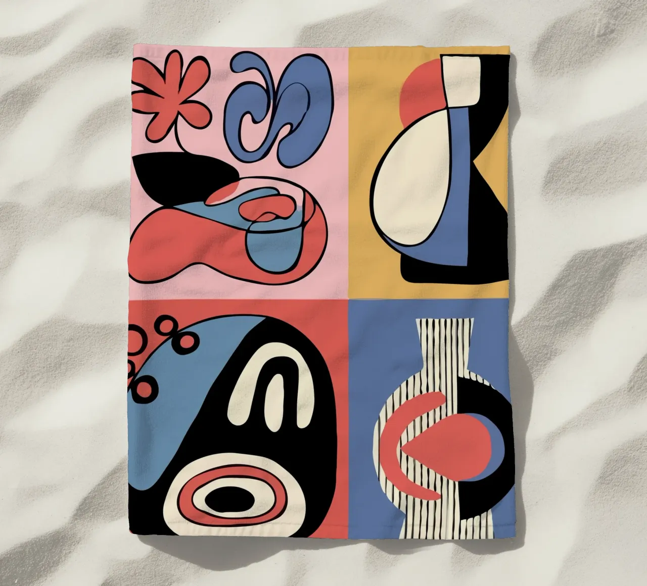 Vibrant abstract shapes and bold telo mare da ramosashop
