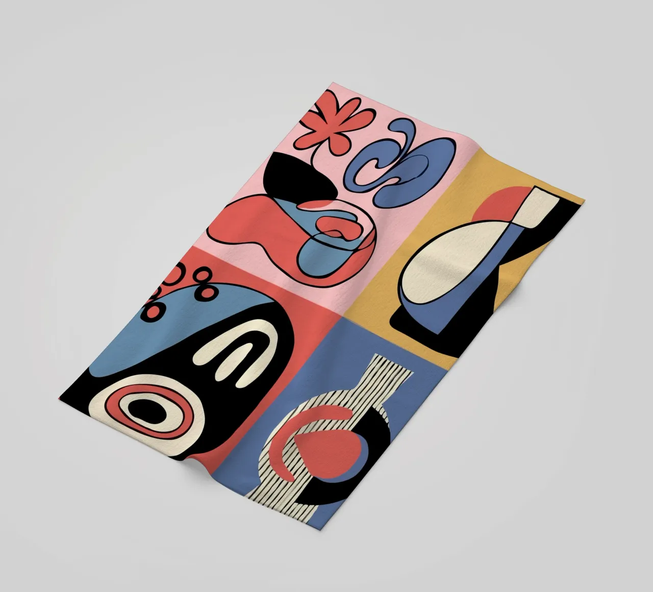 Vibrant abstract shapes and bold telo mare da ramosashop