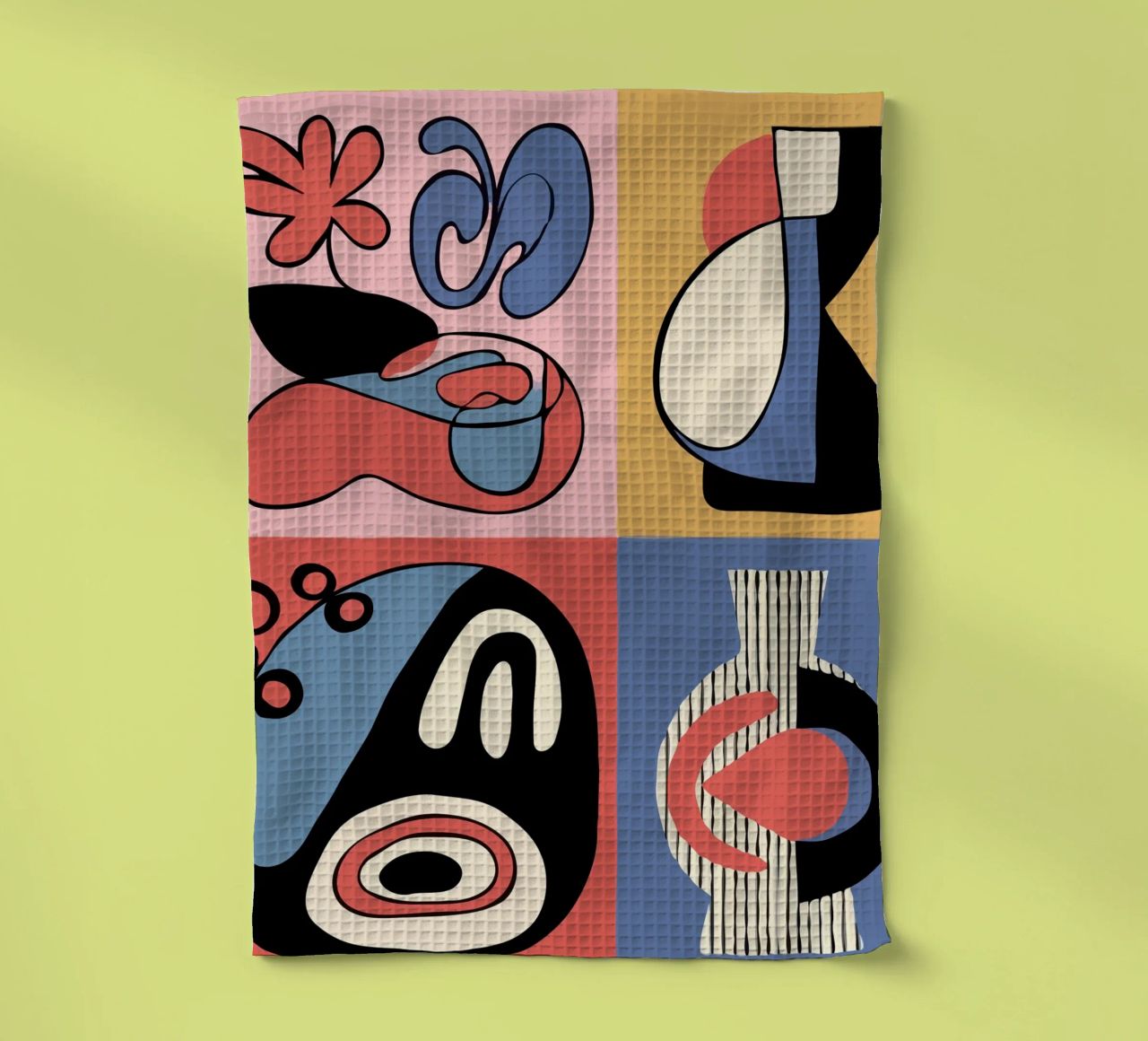 Vibrant abstract shapes and bold torchon de ramosashop