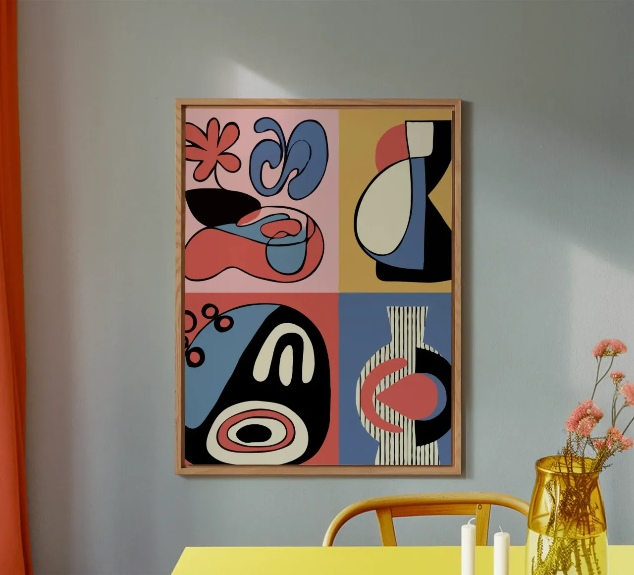 Vibrant abstract shapes and bold alluminio dibond da ramosashop