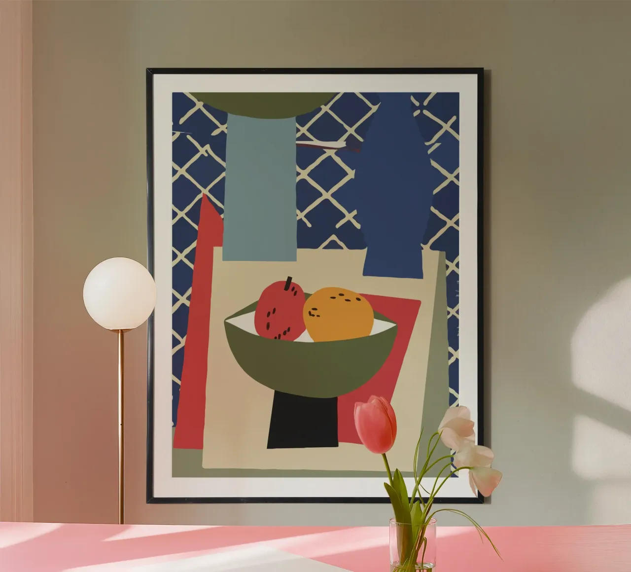 still life composition poster con telaio in legno da ramosashop