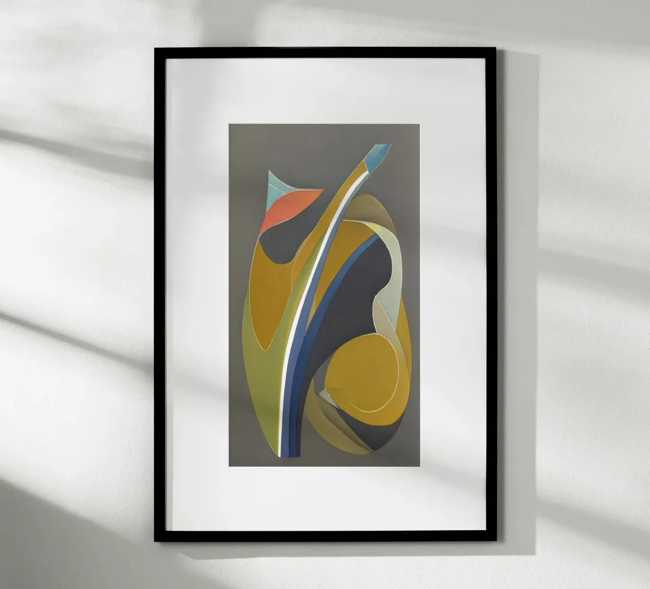 Un aereo nel cielo poster con telaio in alluminio da Abstract Art by LK