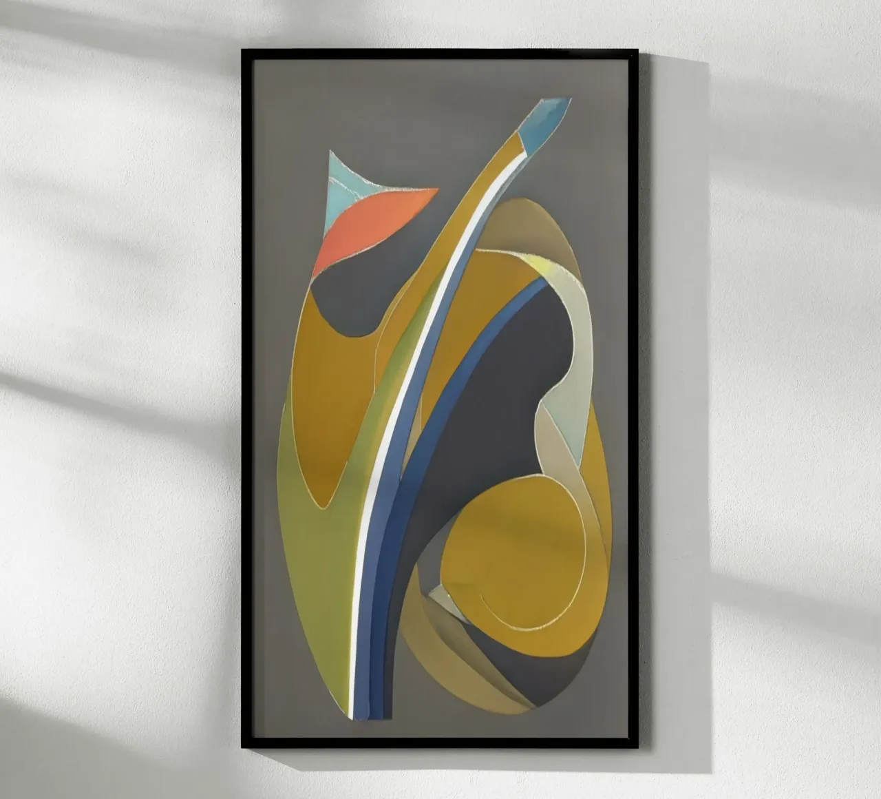 Un aereo nel cielo poster con telaio in alluminio da Abstract Art by LK