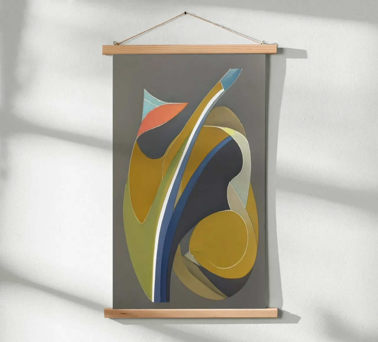 Un aereo nel cielo poster con telaio in alluminio da Abstract Art by LK
