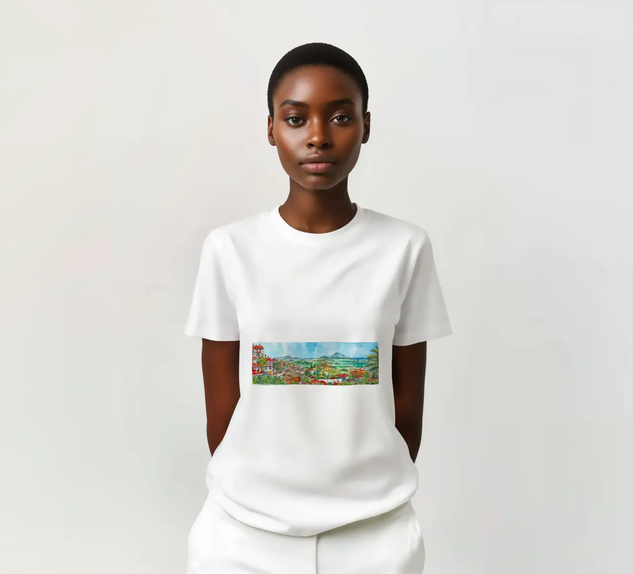 Peniscola - Vista dal balcone t-shirt da C.WILL