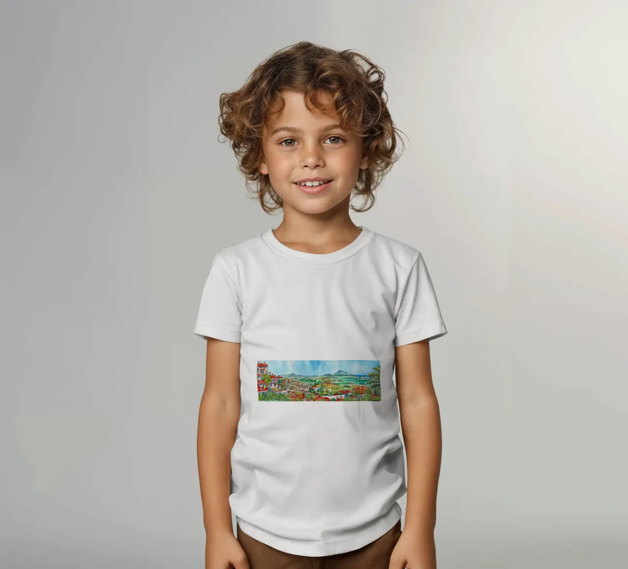 Peniscola - Vista dal balcone t-shirt bambini da C.WILL