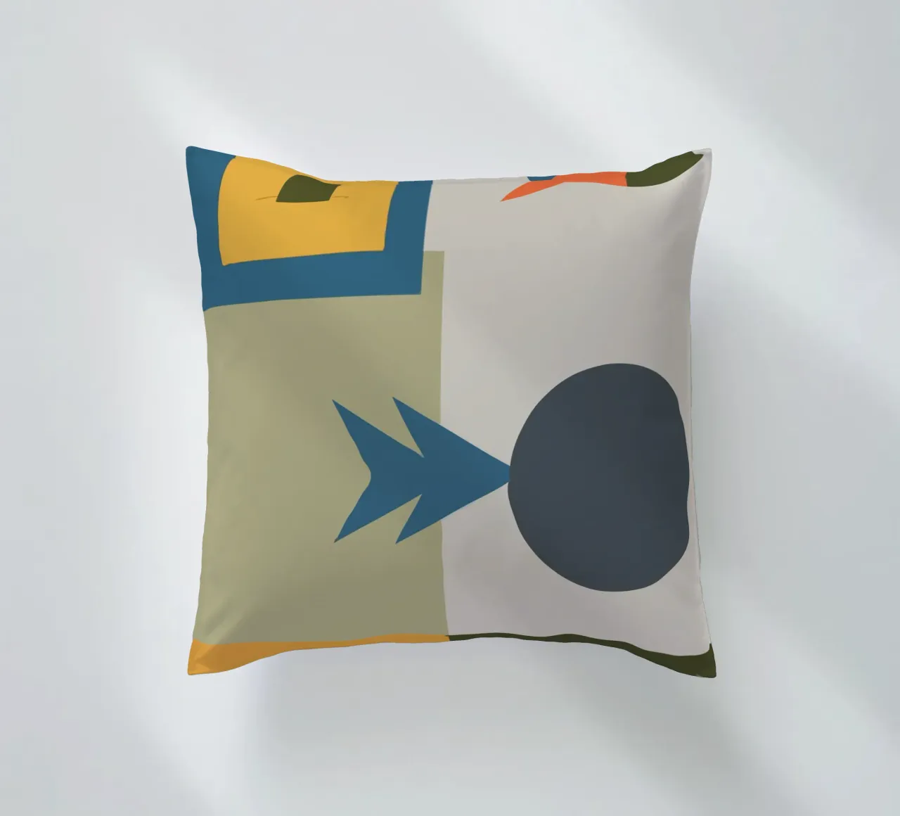 Geometric shapes in muted colors cojín de ramosashop