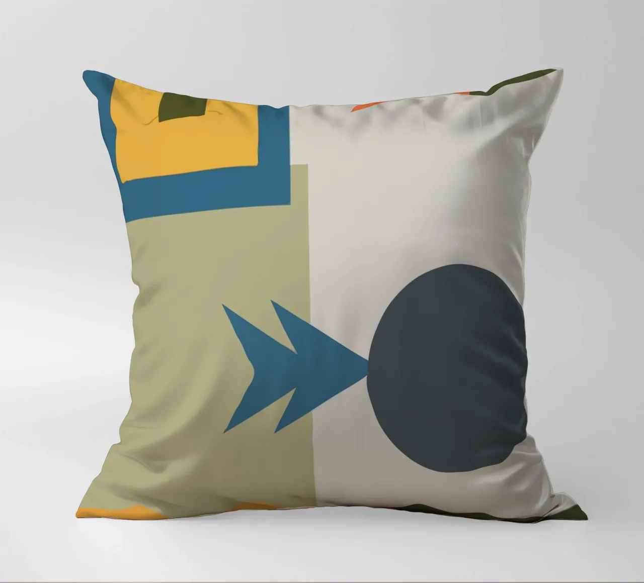 Geometric shapes in muted colors cojín de ramosashop