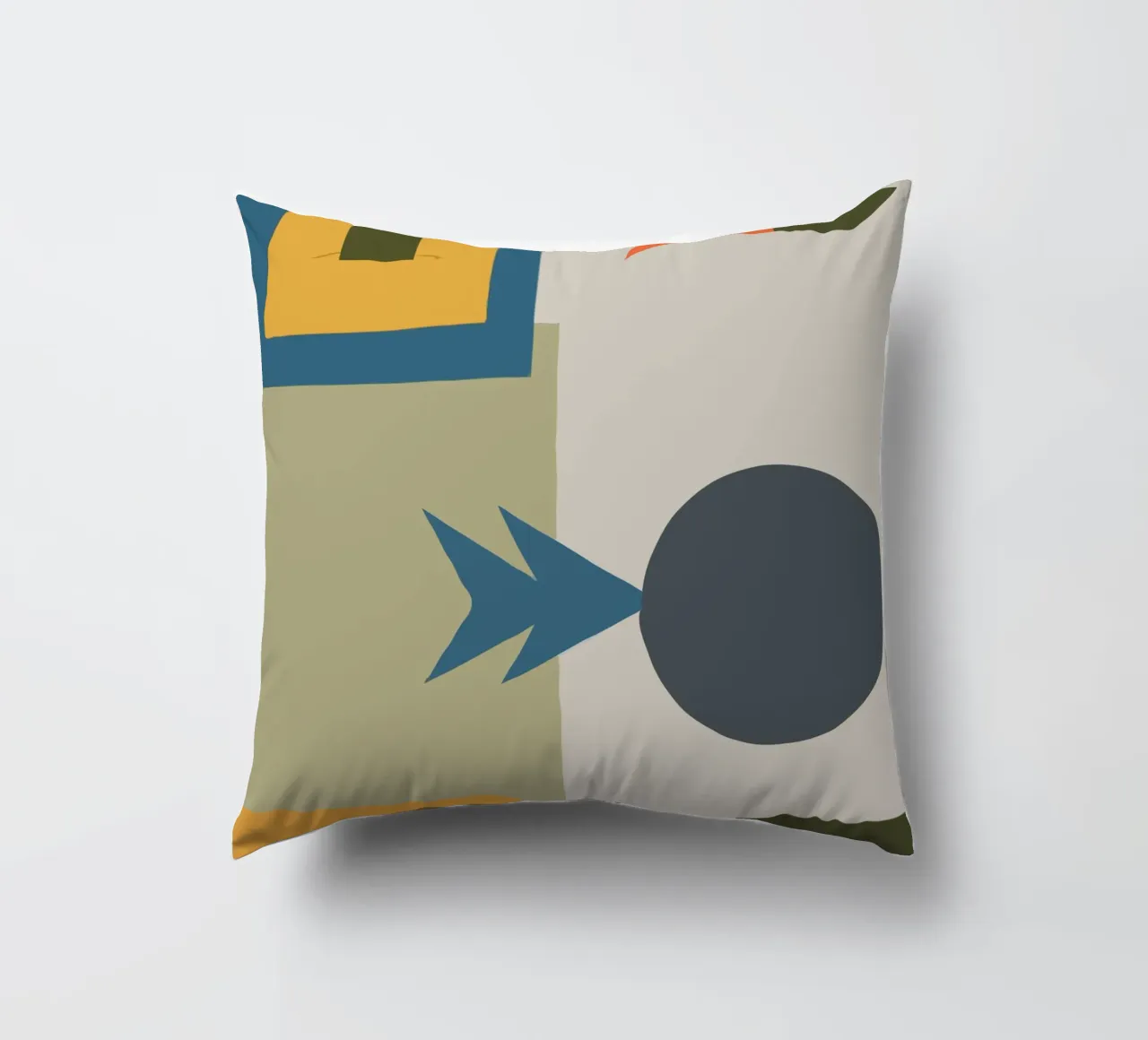 Geometric shapes in muted colors cuscino da ramosashop