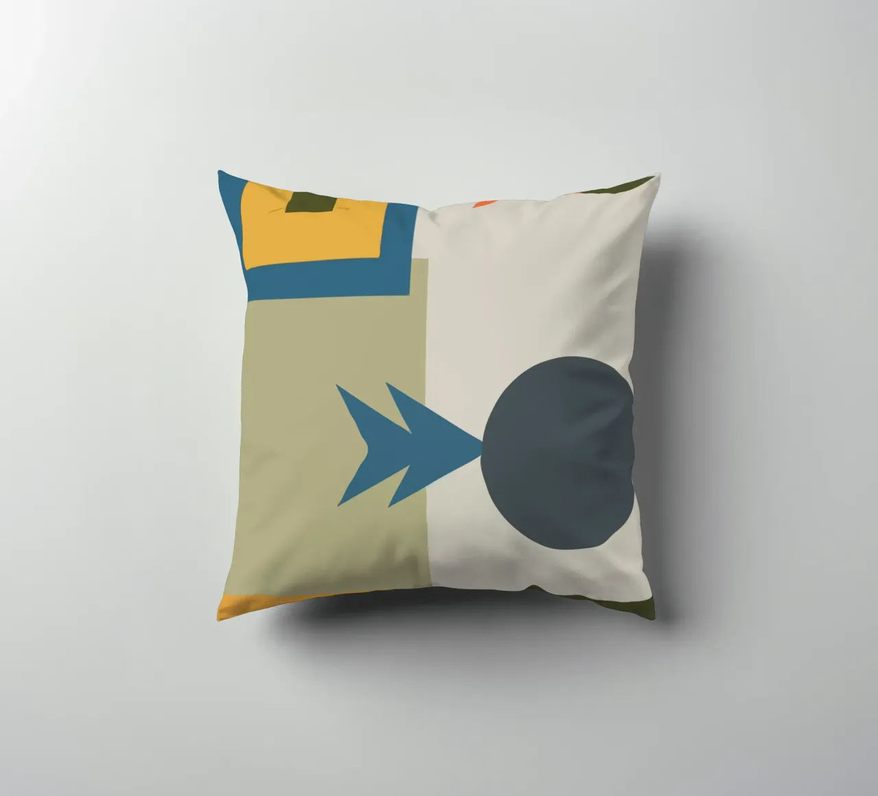Geometric shapes in muted colors cuscino da ramosashop