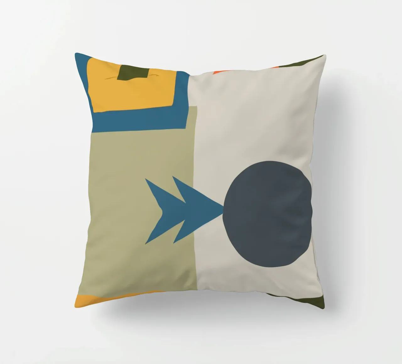 Geometric shapes in muted colors cojín de ramosashop