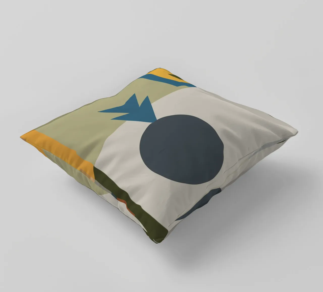 Geometric shapes in muted colors cojín de ramosashop