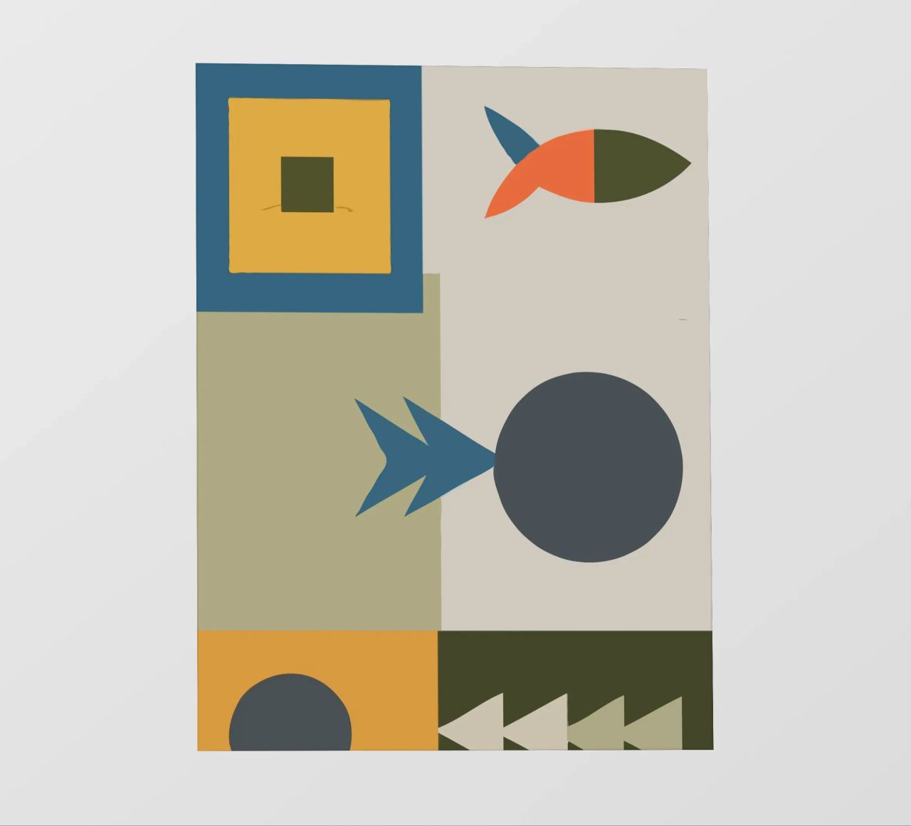 Geometric shapes in muted colors pellicola backlit da ramosashop