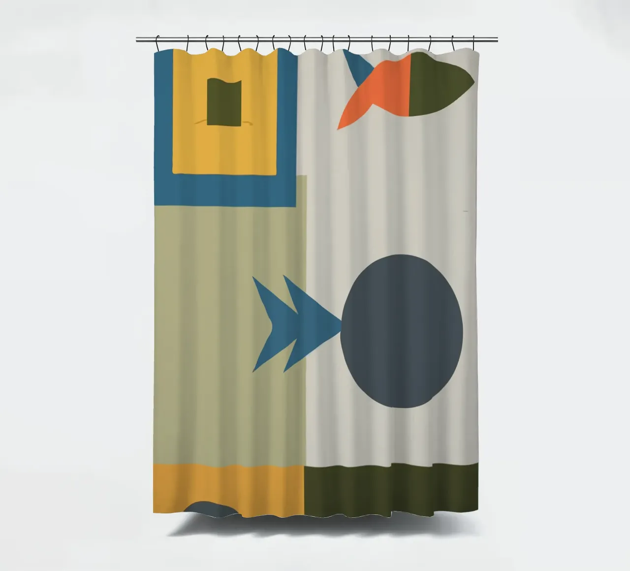 Geometric shapes in muted colors tenda da doccia da ramosashop