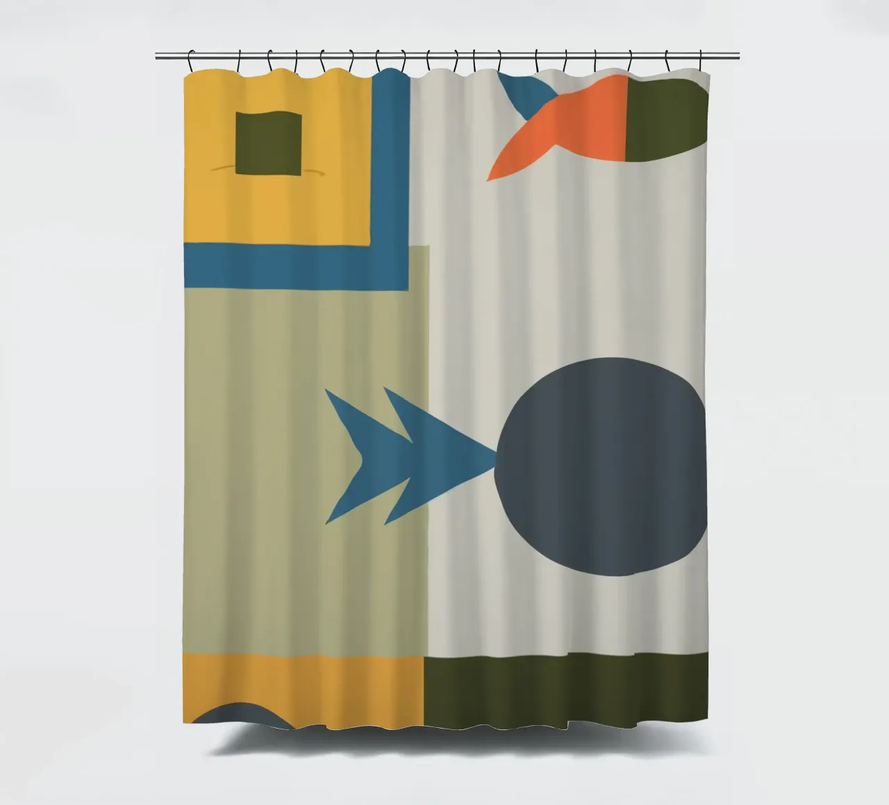 Geometric shapes in muted colors tenda da doccia da ramosashop
