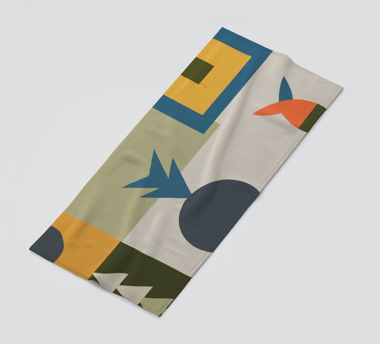 Geometric shapes in muted colors telo mare da ramosashop