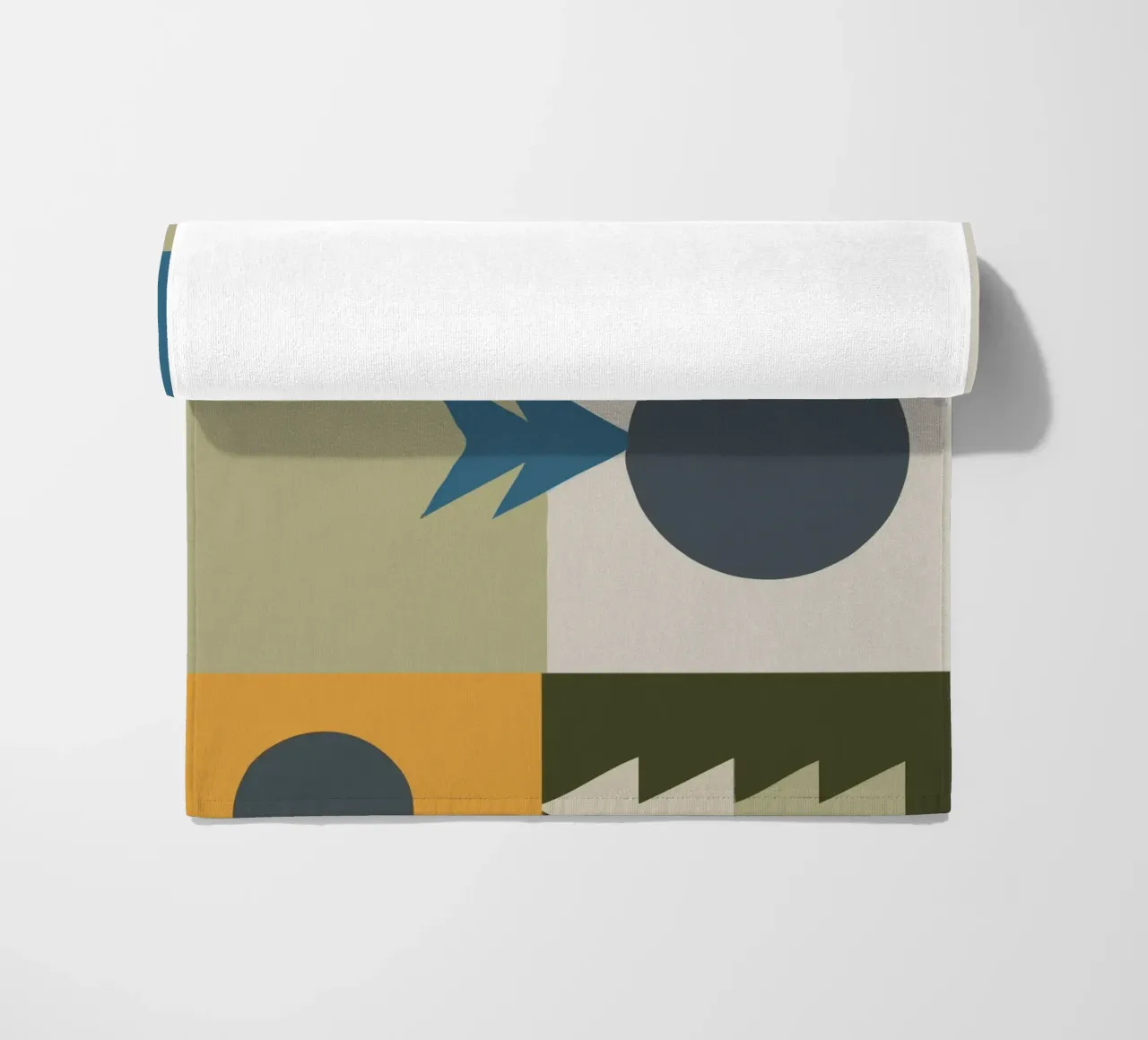 Geometric shapes in muted colors telo mare da ramosashop