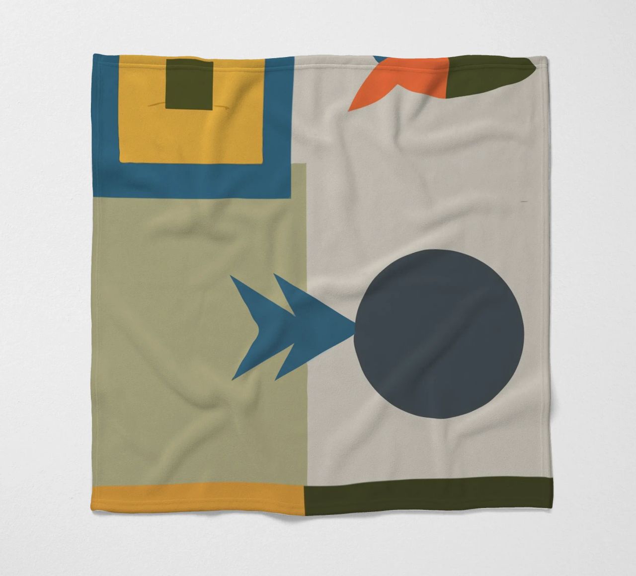 Geometric shapes in muted colors coperta in pile da ramosashop