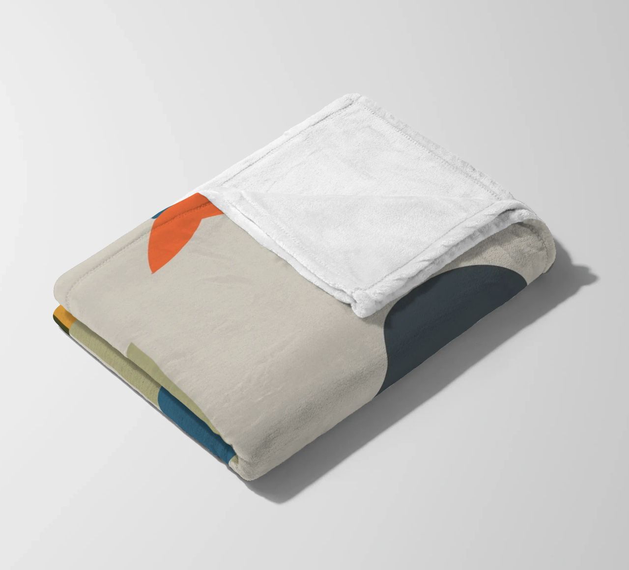 Geometric shapes in muted colors coperta in pile da ramosashop