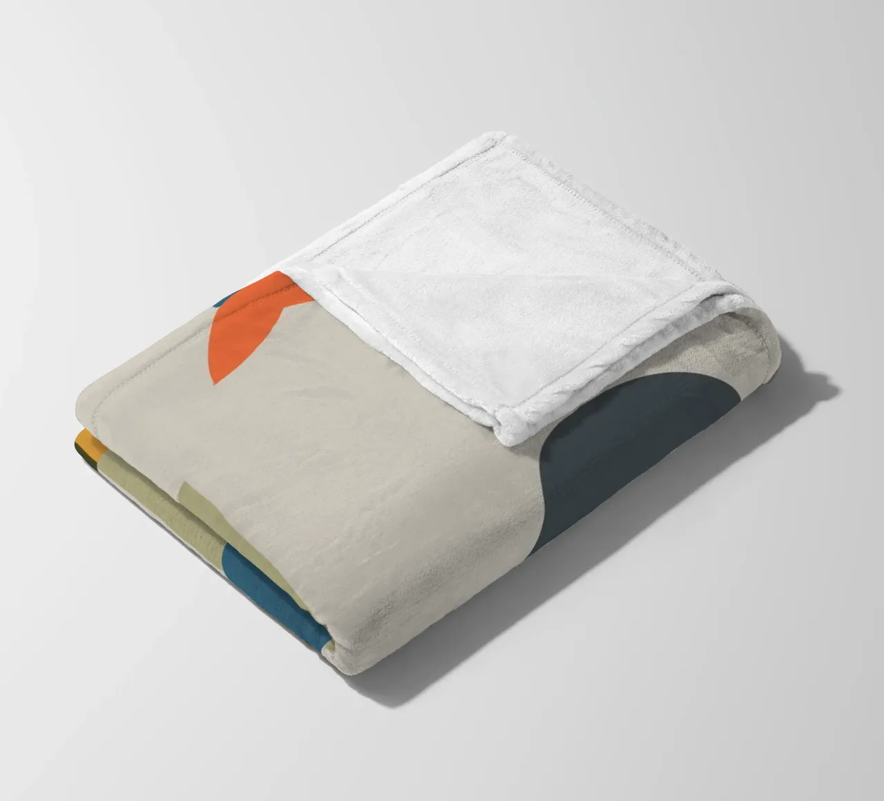 Geometric shapes in muted colors coperta in pile da ramosashop