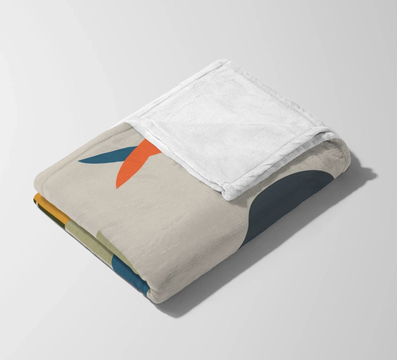 Geometric shapes in muted colors coperta in pile da ramosashop