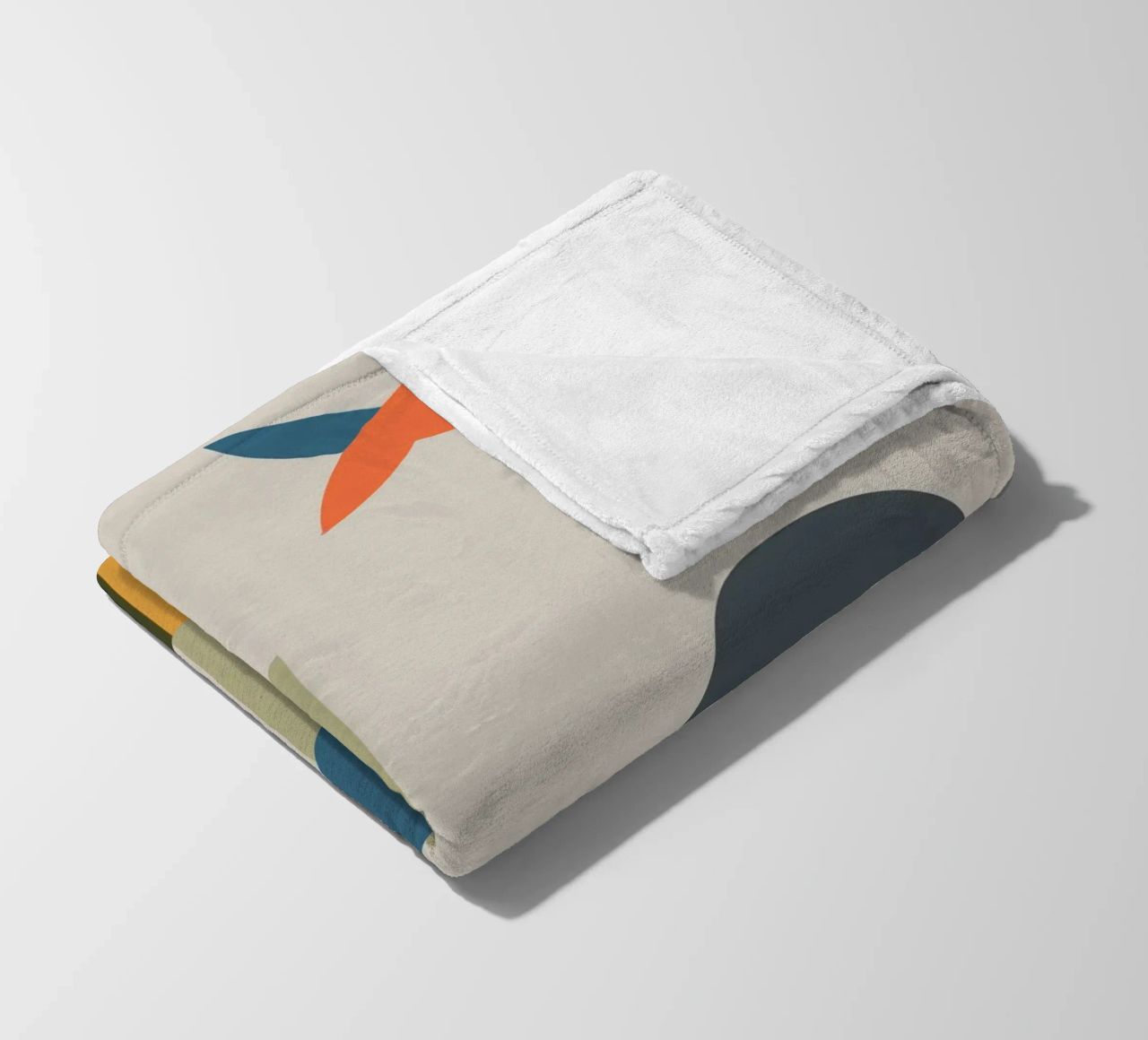 Geometric shapes in muted colors coperta in pile da ramosashop