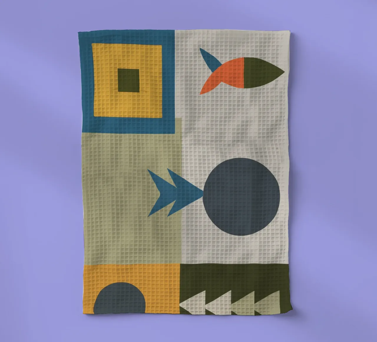 Geometric shapes in muted colors canovaccio da cucina da ramosashop