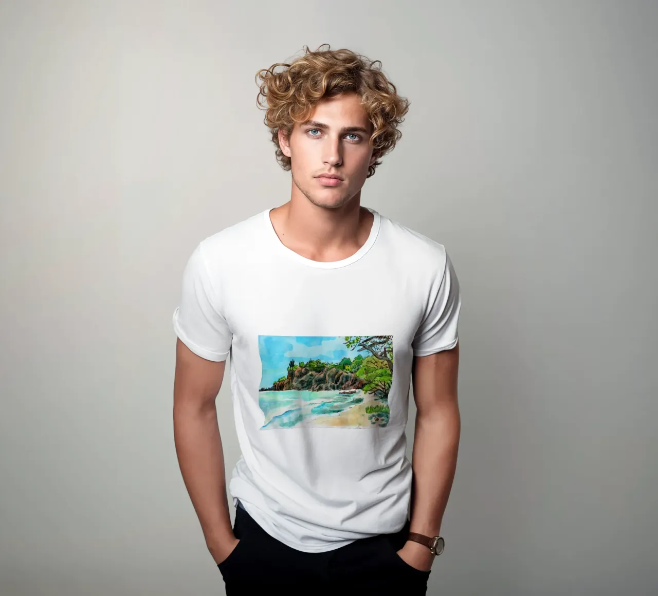 Cliff in Martinique t-shirt by C.WILL