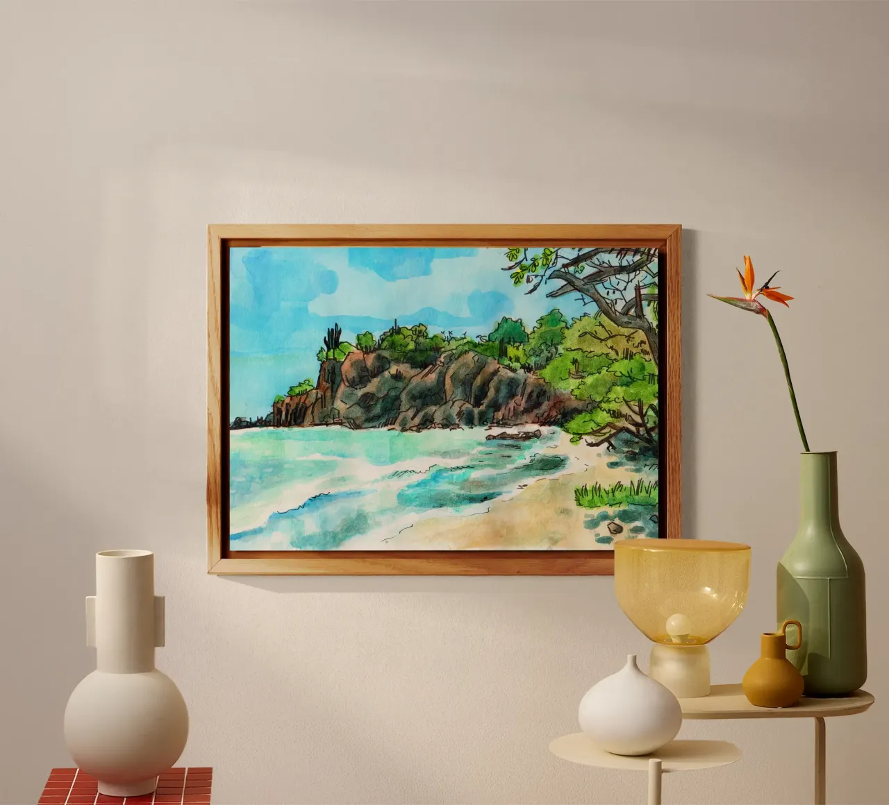 Cliff in Martinique alu-dibond by C.WILL