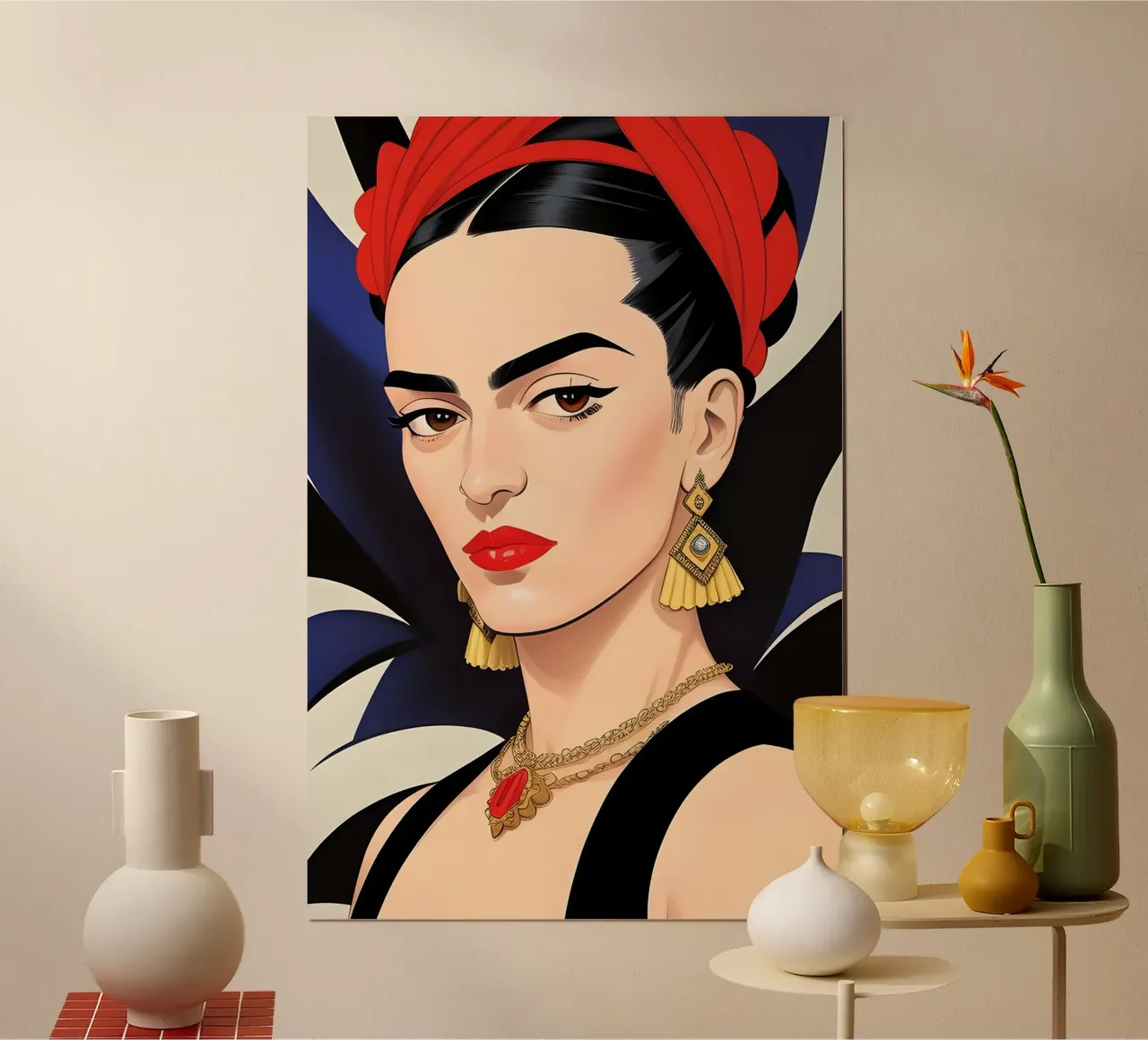 Frida Kahlo Eclettico poster con telaio in legno da ART DECO