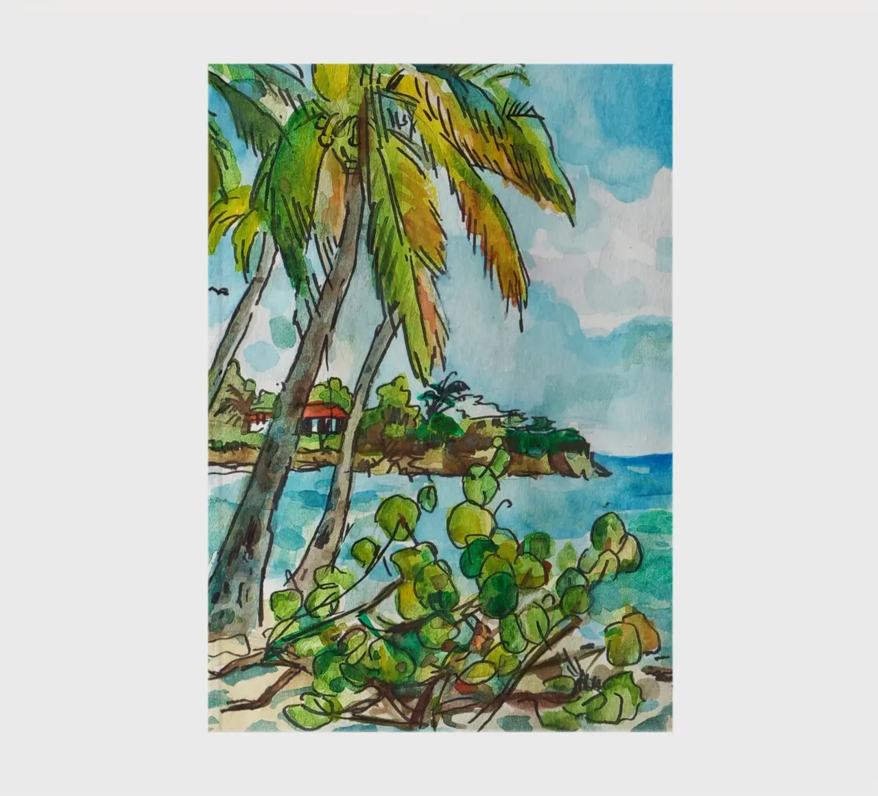 Palm trees in Martinique notebook by C.WILL