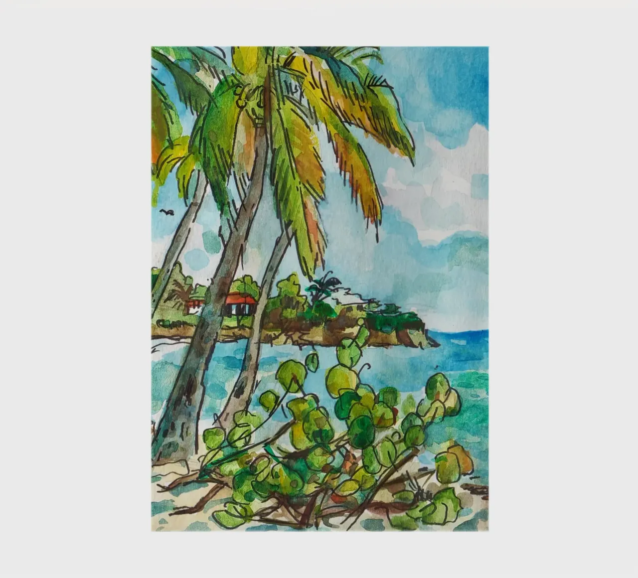 Palm trees in Martinique notebook by C.WILL