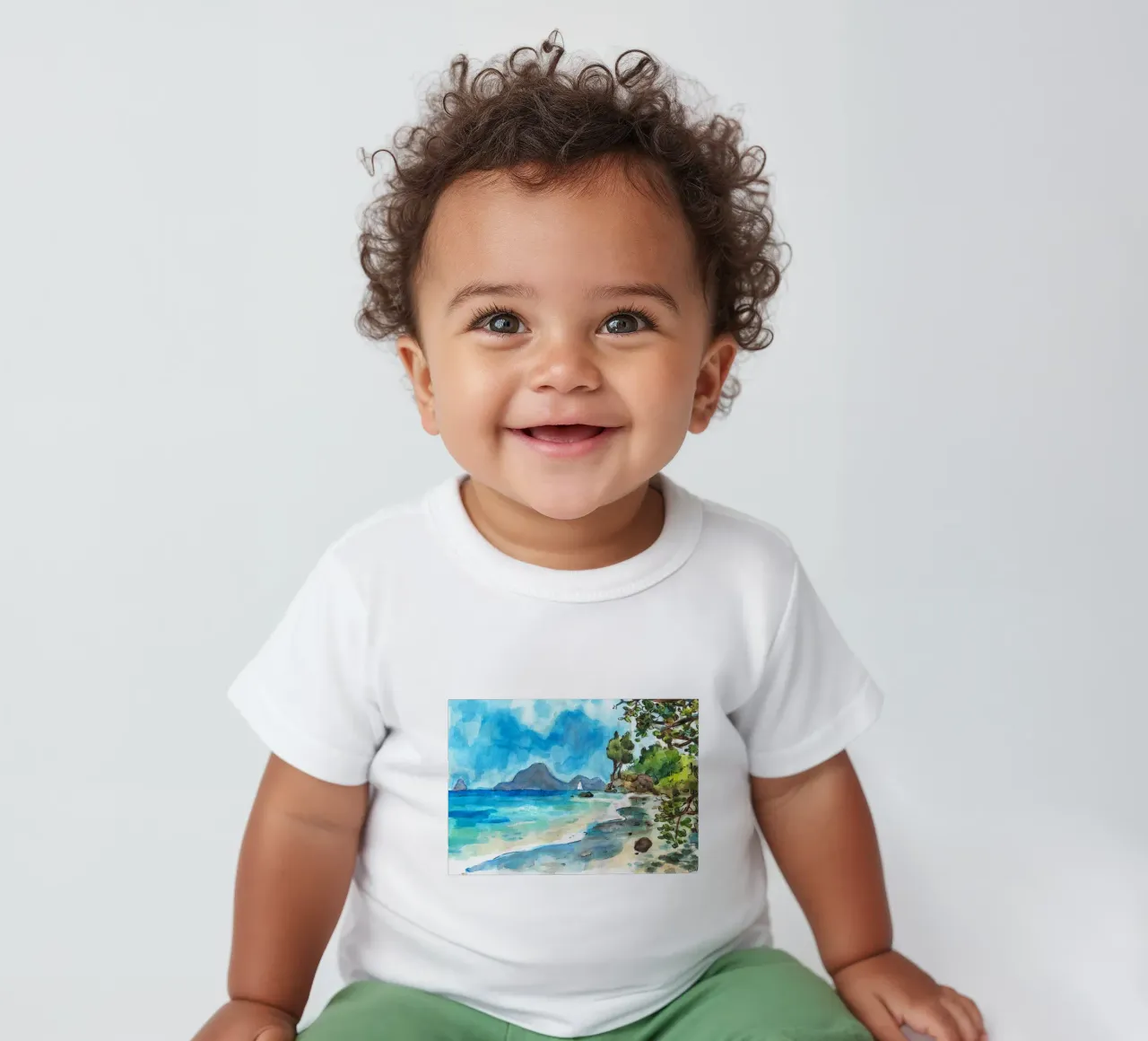 Beach in Martinique baby t-shirt by C.WILL