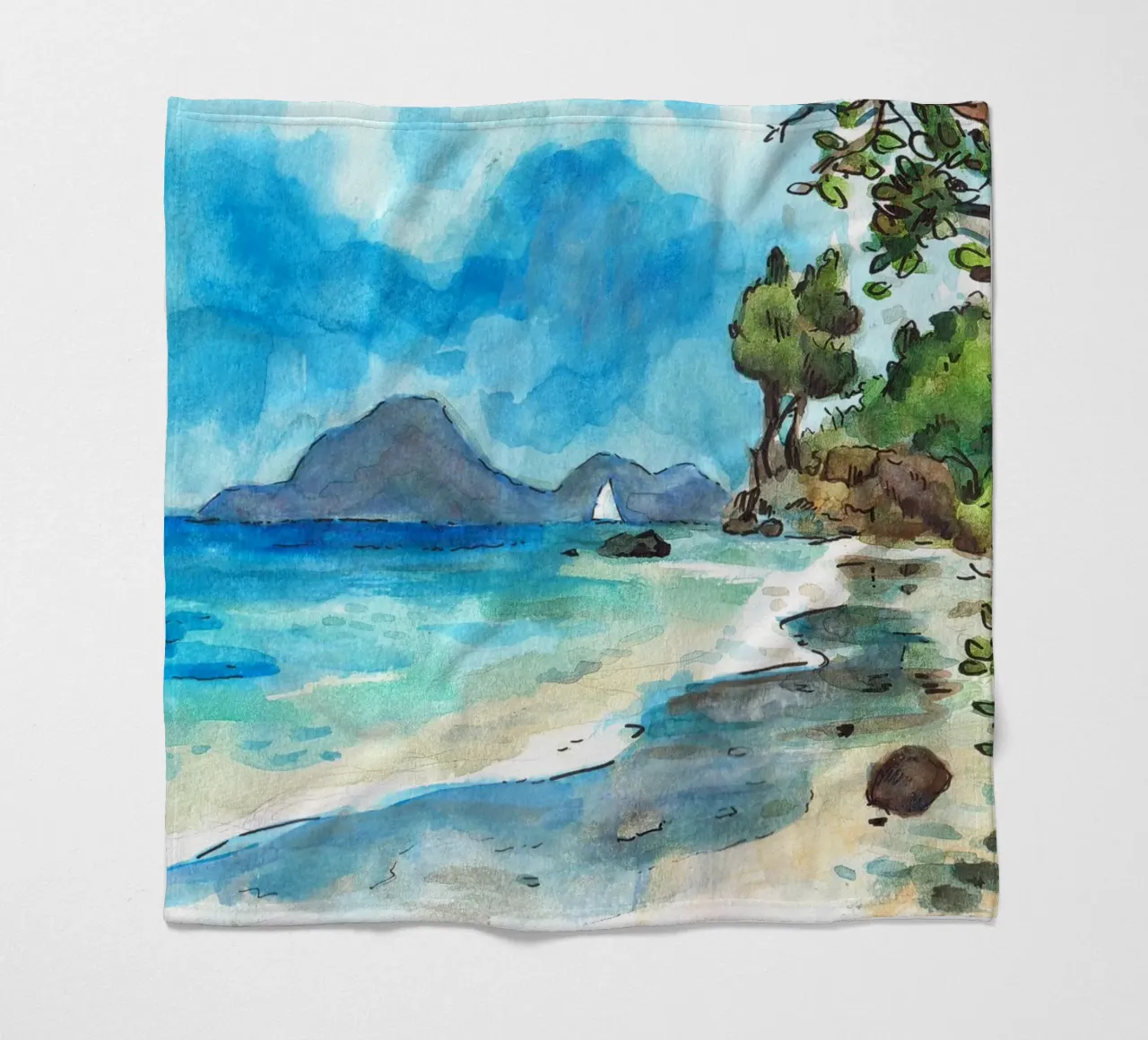 Spiaggia in Martinica coperta in pile da C.WILL