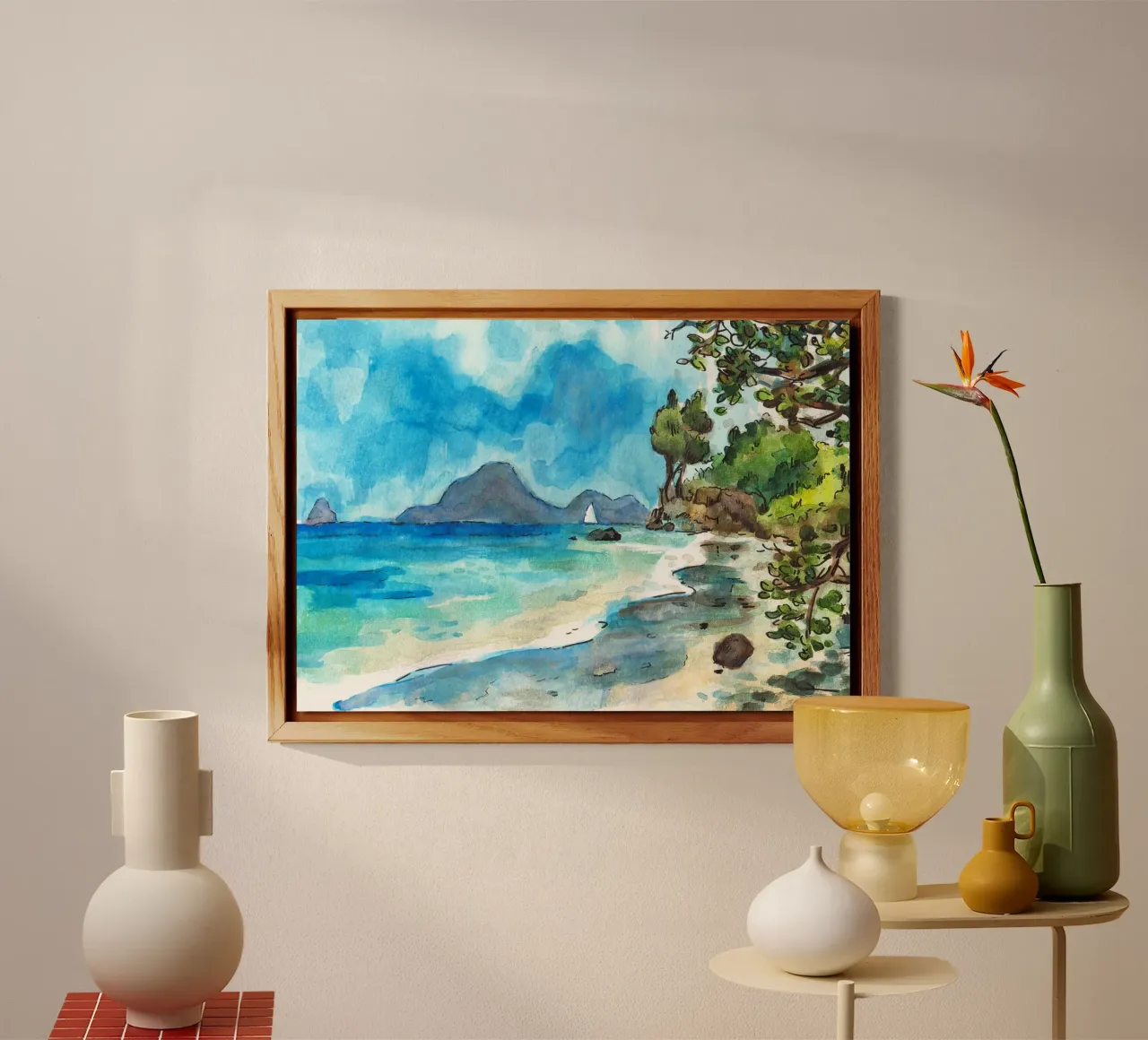 Beach in Martinique forex plate by C.WILL