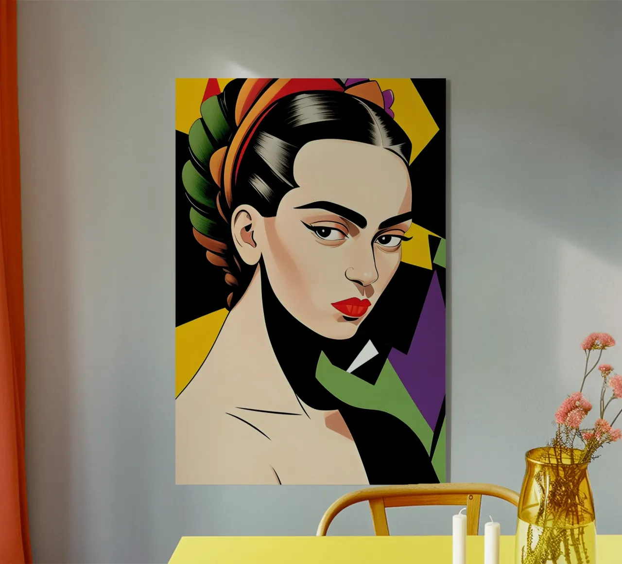 Frida Kahlo: geometrie colorate e retrò plexiglass da ART DECO