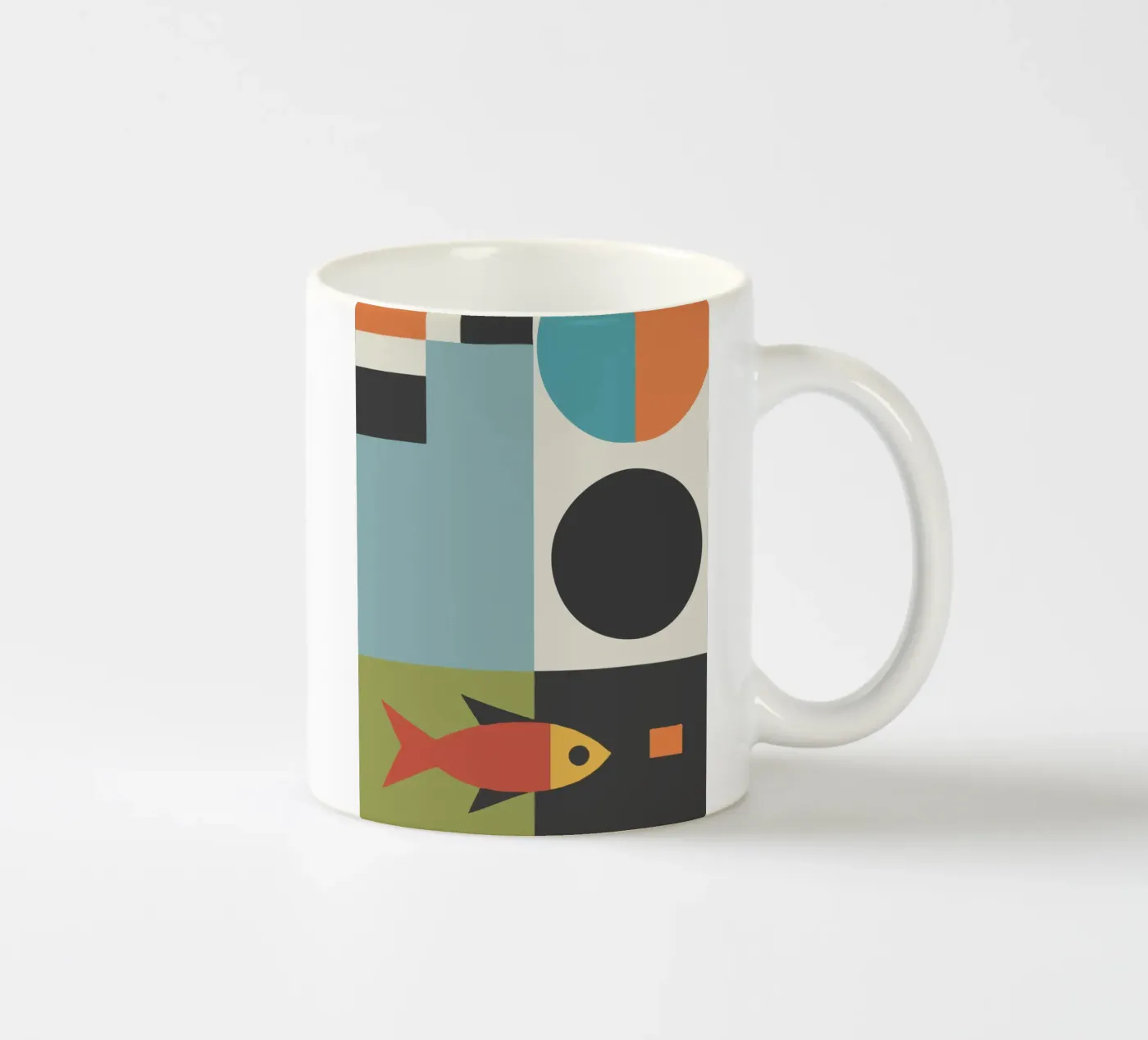 geometric composition ceramic mug by ramosashop
