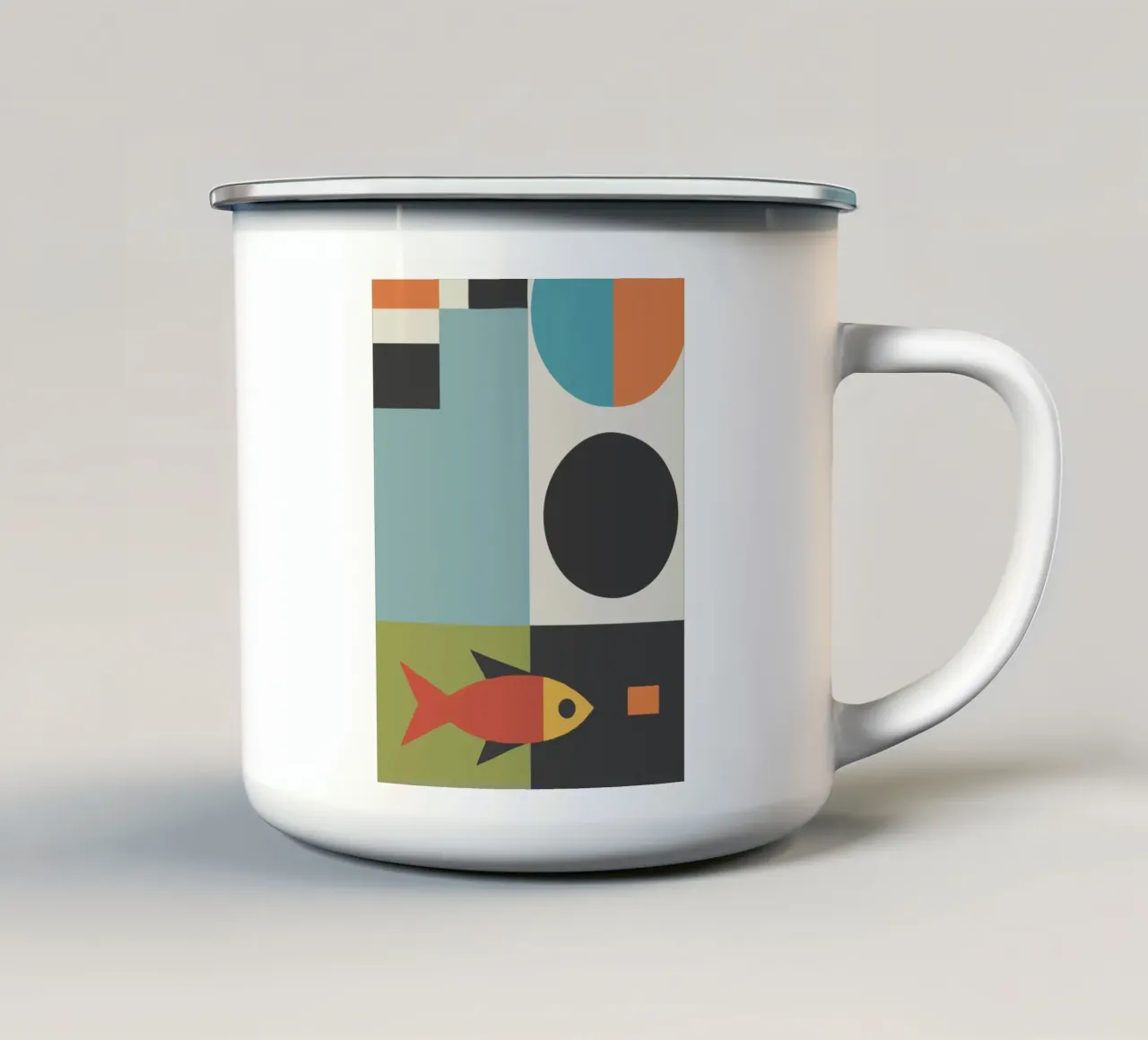 geometric composition tazza in smalto da ramosashop