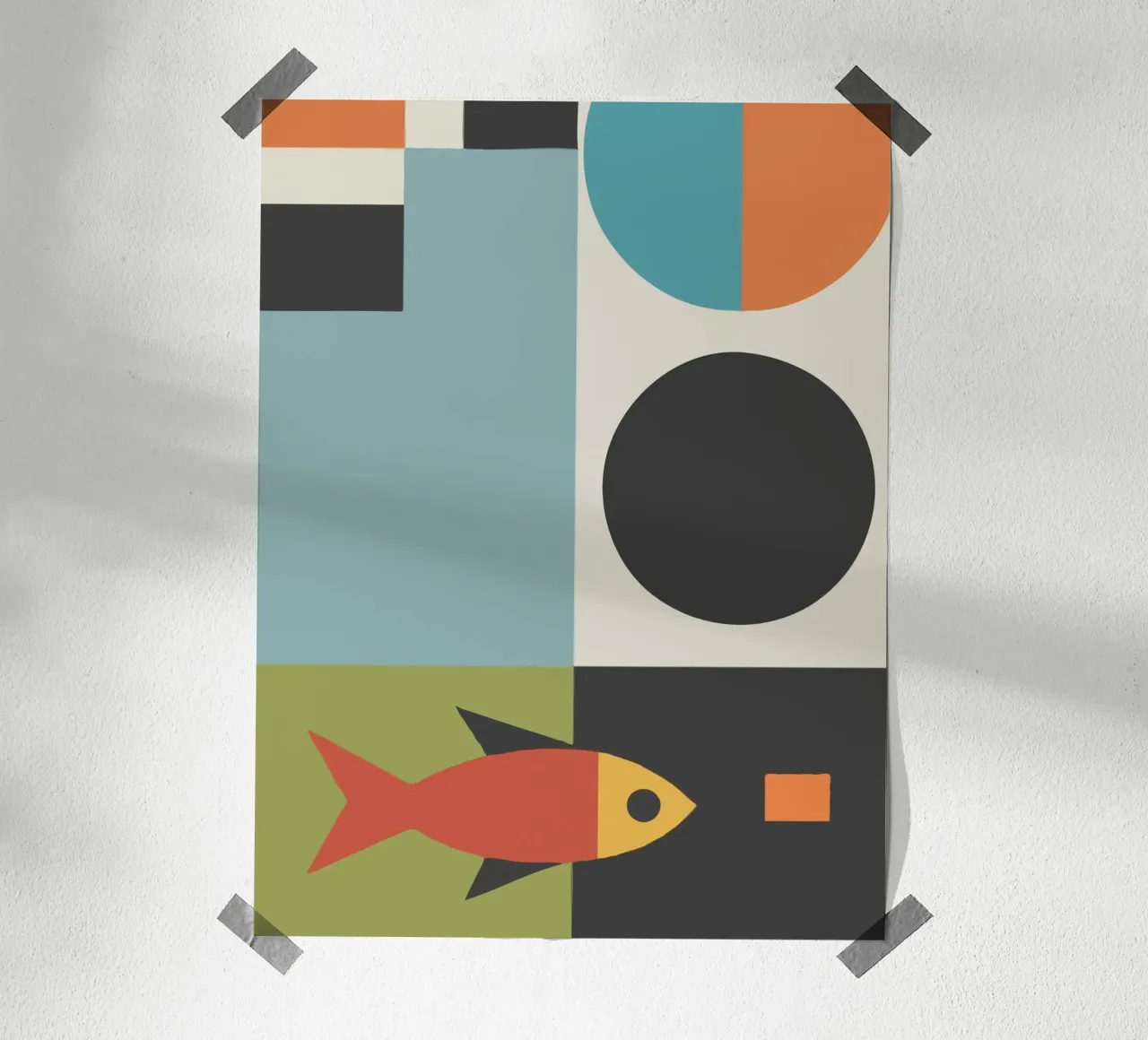 geometric composition poster de ramosashop