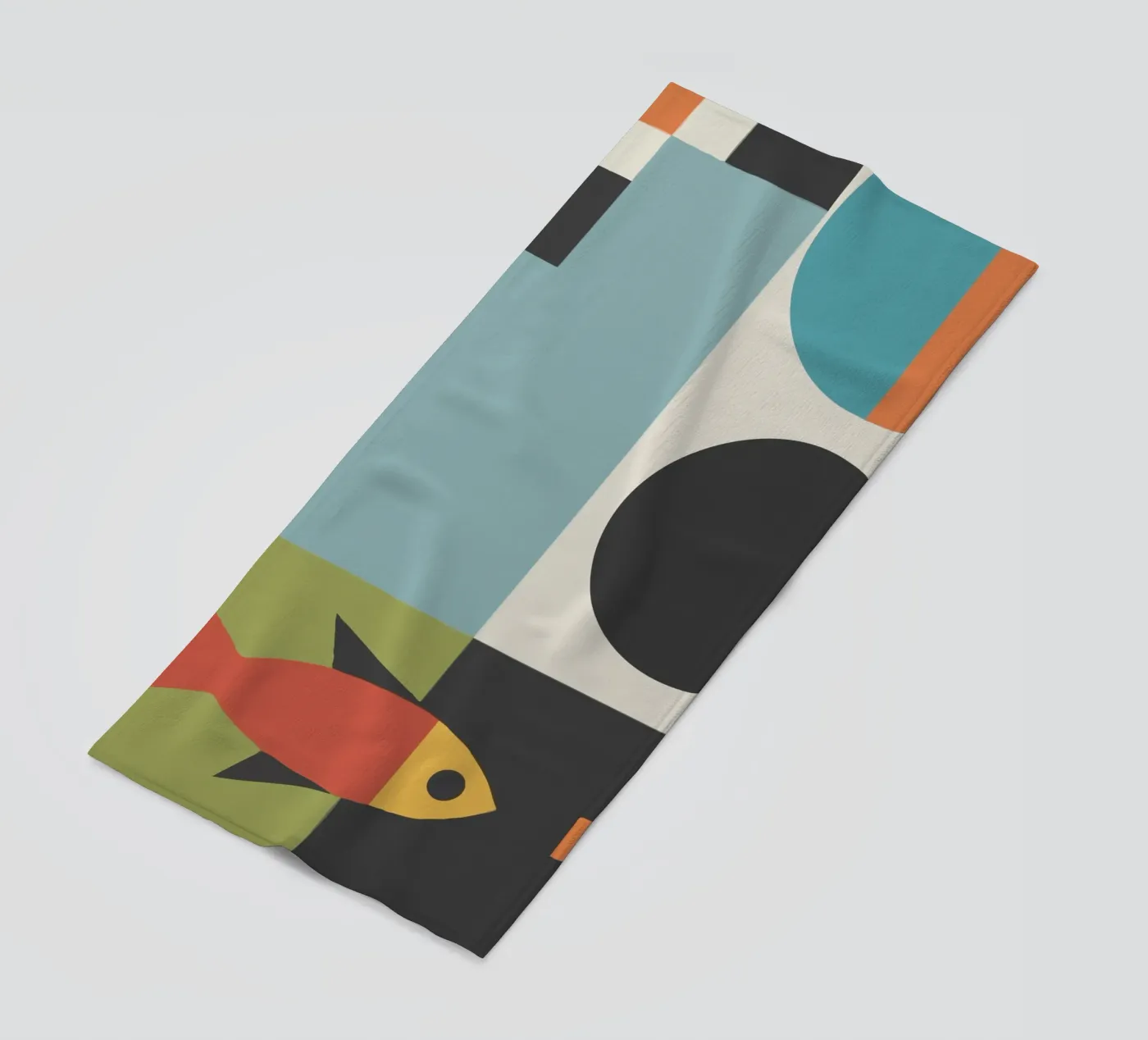 geometric composition strandhanddoek van ramosashop