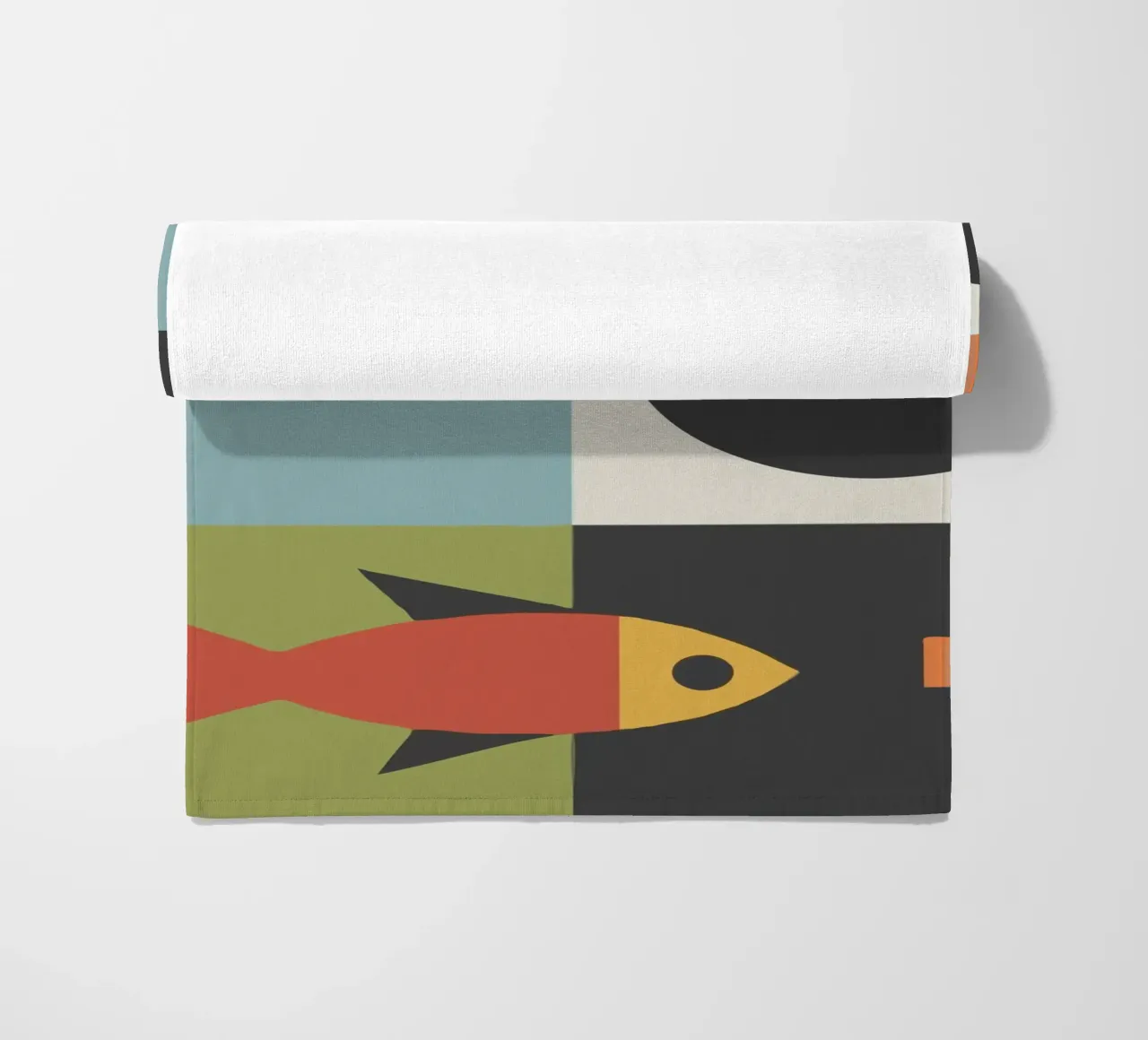 geometric composition strandhanddoek van ramosashop