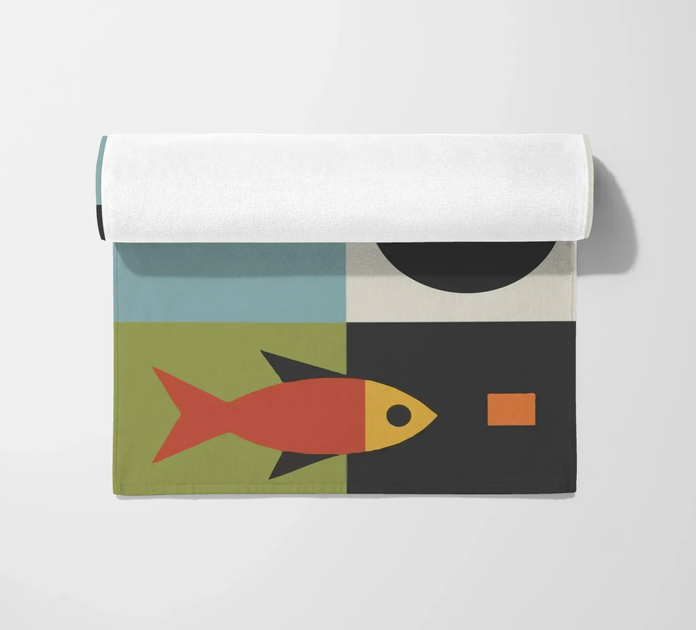 geometric composition strandhanddoek van ramosashop