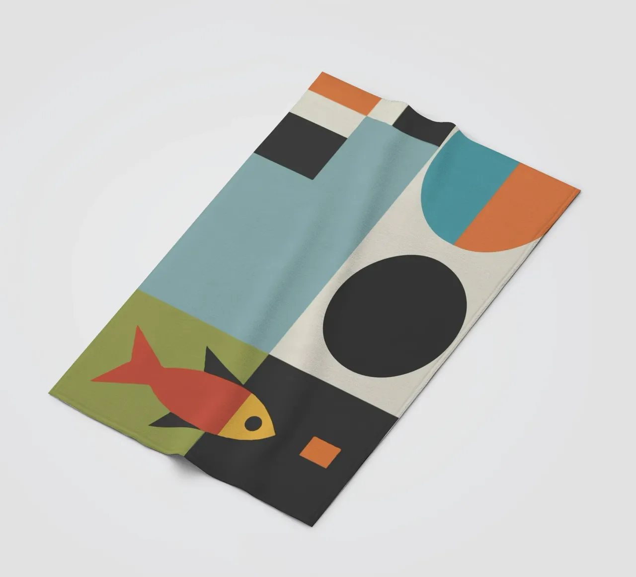 geometric composition plaid polaire de ramosashop