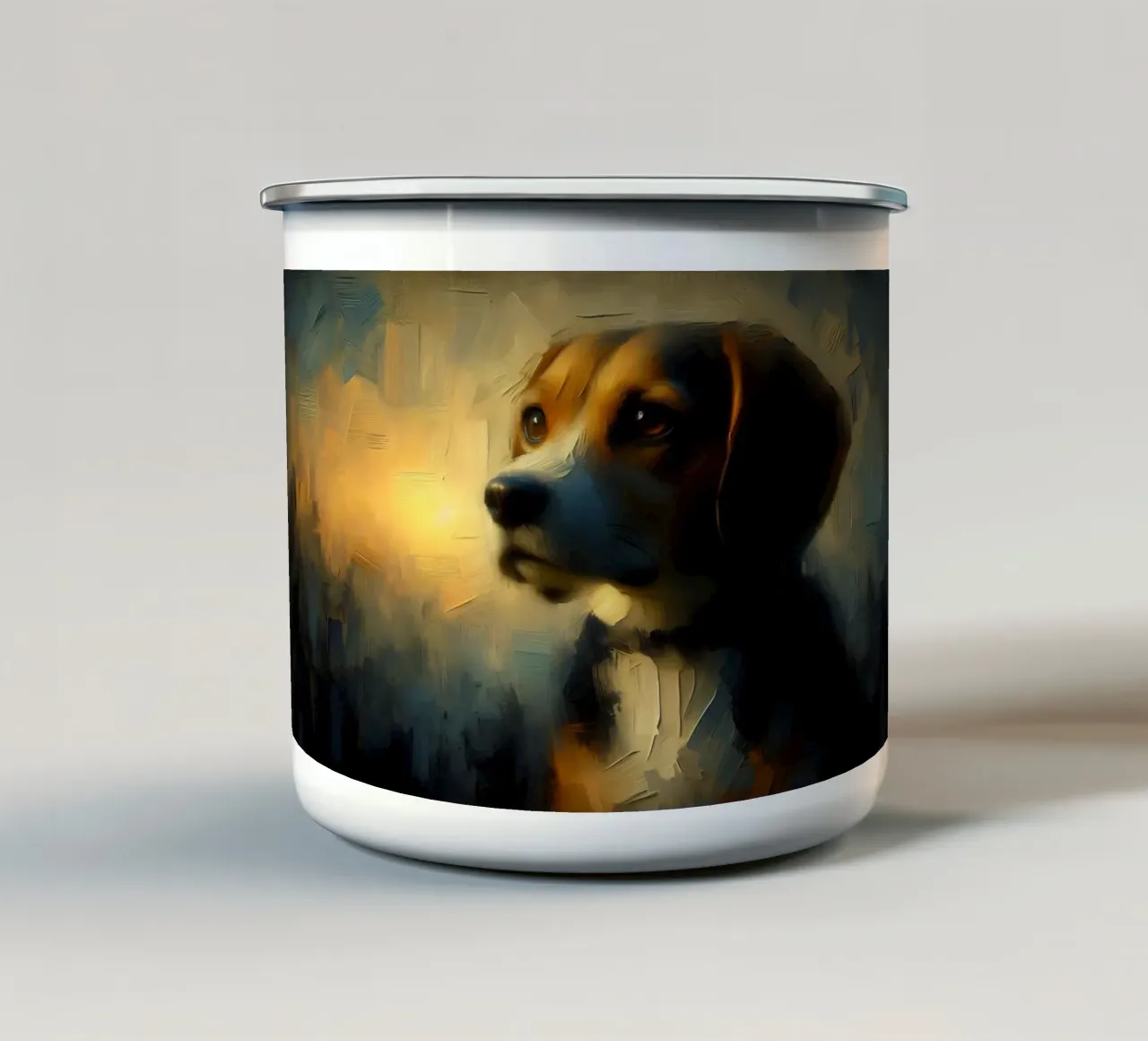Beagle - Immagine animale tazza in smalto da hunde-katzen-tiere