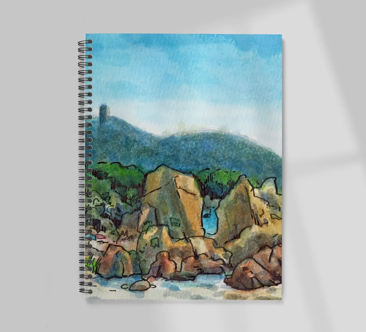 Rocks in Corsica spiral notebook by C.WILL