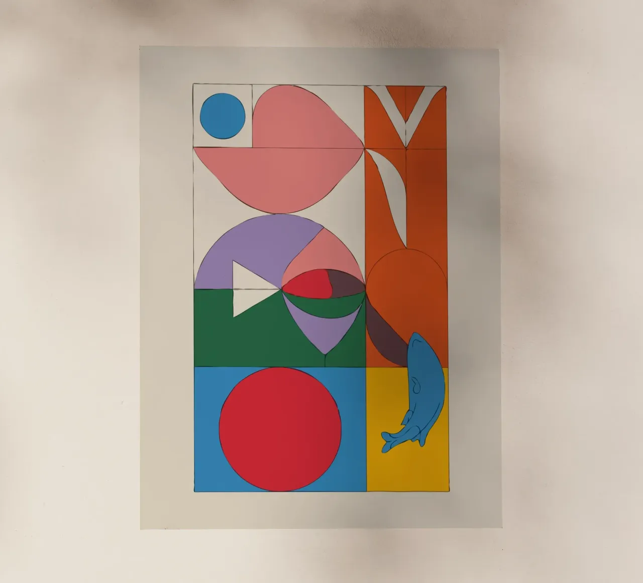 composition featuring bold geometric pellicola backlit da ramosashop