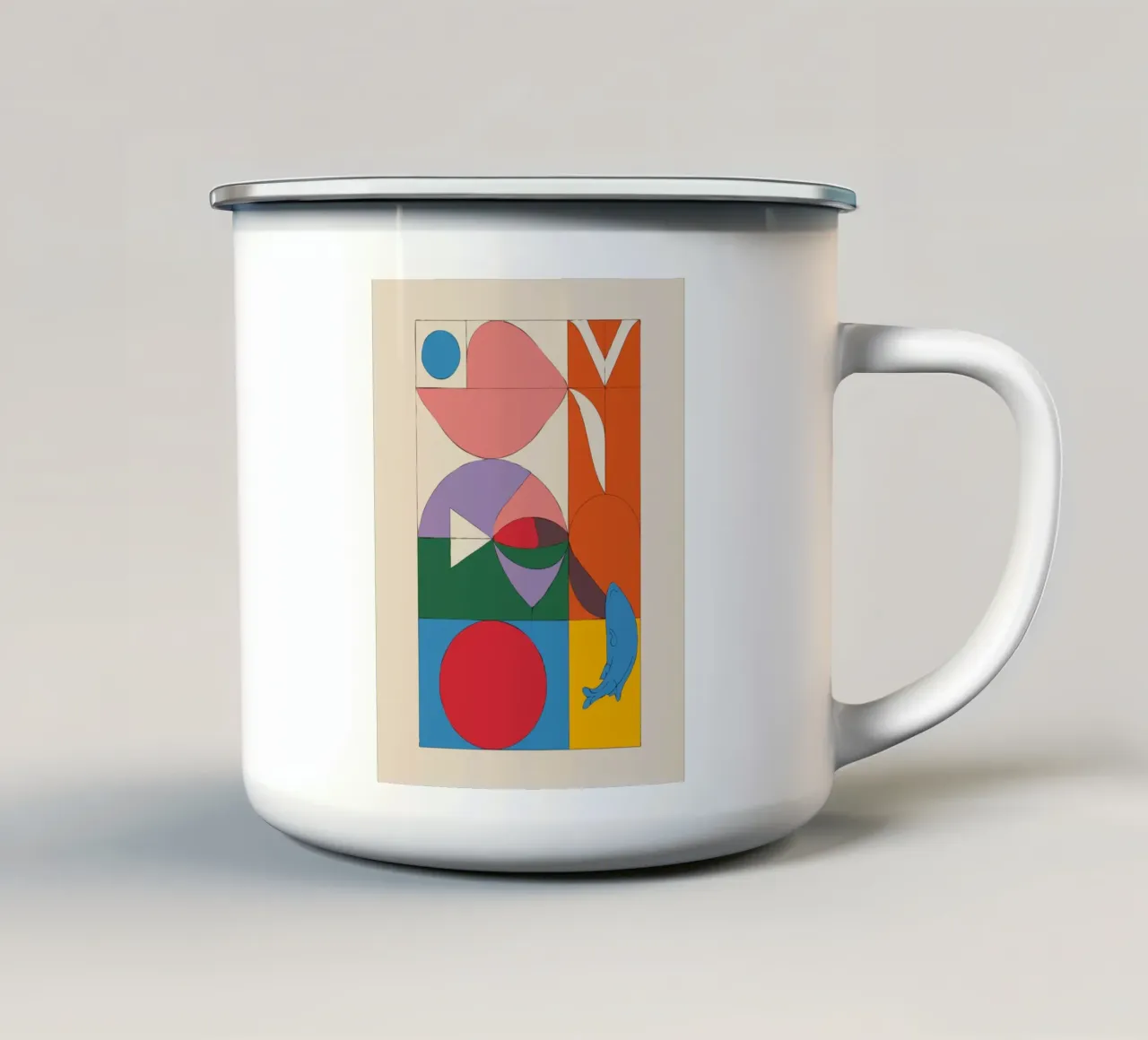composition featuring bold geometric tazza in smalto da ramosashop