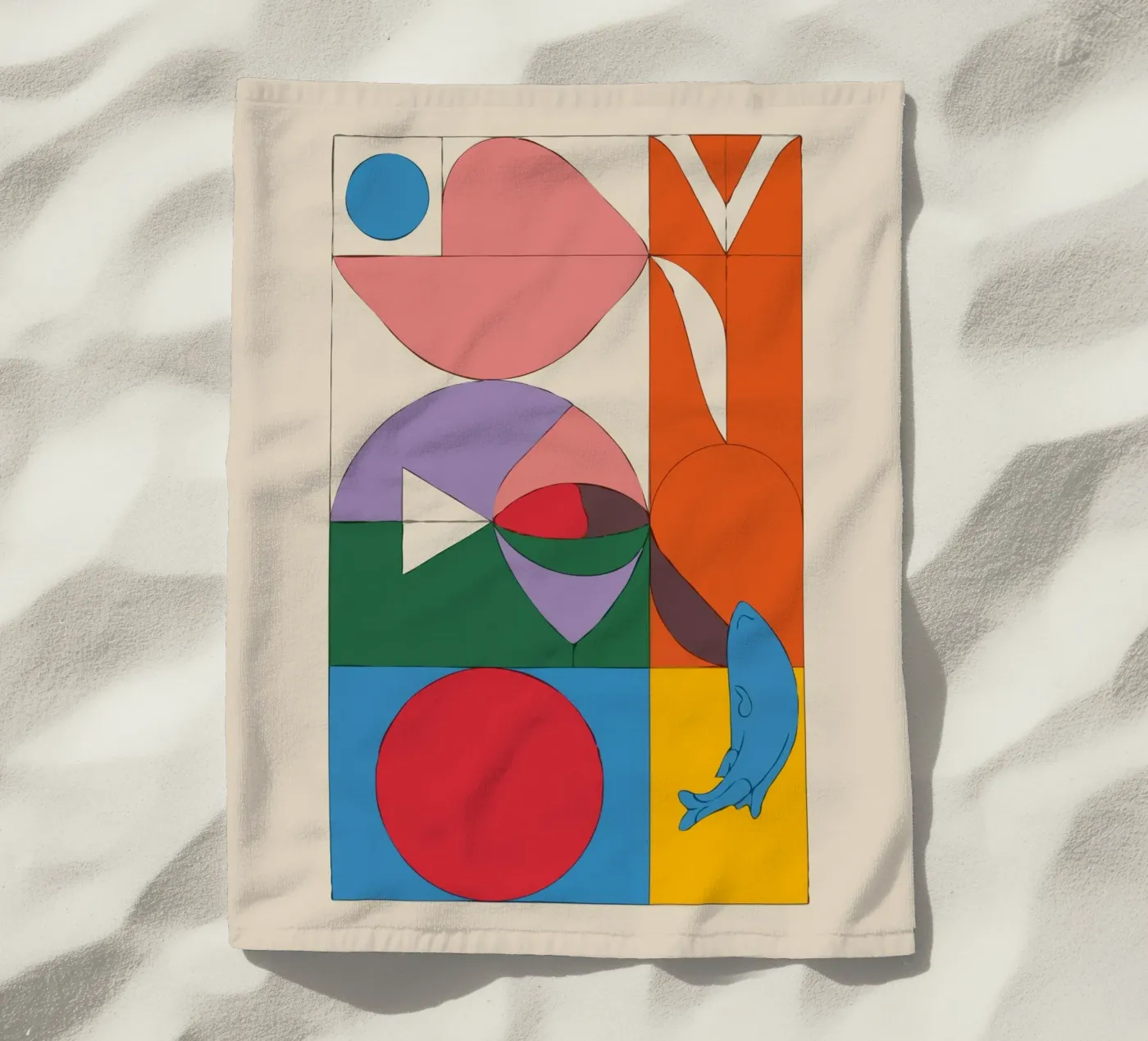 composition featuring bold geometric telo mare da ramosashop